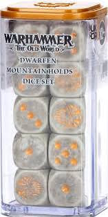 The Old World Warhammer Dwarfen Mountain Holds, Dice set